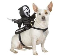 Fun World Disfraz de chaleco para mascotas con cara de fantasma, talla grande, color negro