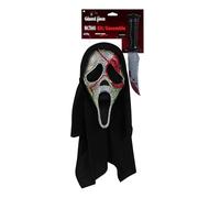 Fun World Ghost Face Bloody Bling - Juego de accesorios para disfraz de máscara y cuchillo, multicolor