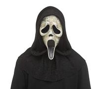 Fun World Ghost Face Deluxe - Máscara envejecida, accesorio para disfraz, color negro