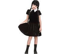 Fun World Gótico Niña Miércoles Familia Addams Niños Halloween Disfraz 112602