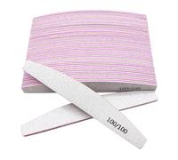 Funalix 12 Piezas Limas de Uñas Profesionales, Limas para Uñas de Doble Cara Set Grano para Uñas de Gel y Acrílicas, Lavables y Resistentes al Desgaste para Uso en Hogar y Salón (Morado 100/100)