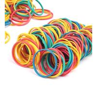 Funalix 400 Piezas Gomas Elásticas, Gomas de Colores, Bandas de Goma para Oficina, Escuela, Hogar y Manualidades (200 x 28 mm y 200 x 40 mm)