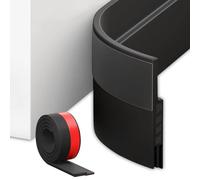 Funalix Burlete para puertas, autoadhesivo, extrafuerte para máximo aislamiento, aislamiento acústico y protección contra el frío (negro/100 cm)