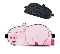 FUNAUPGO Antifaz para dormir con diseño de cerdito divertido y contorneado en 3D, suave, transpirable, para viajes, para niños, adultos, niñas, niños, mujeres y hombres (cerdo, rosa)