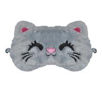 FUNAUPGO Antifaz para dormir con diseño de gato, divertido antifaz de animal para dormir, máscara de felpa suave con los ojos vendados para viajes, para niños, adultos, niñas, niños, mujeres y hombres