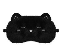 FUNAUPGO Antifaz para dormir con diseño de gato, divertido antifaz de animal para dormir, máscara de felpa suave con los ojos vendados para viajes, para niños, adultos, niñas, niños, mujeres y hombres