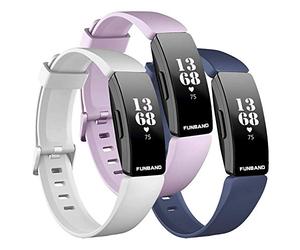 FunBand Fitbit Inspire & Inspire HR Correa,Edición Especial Soft Silicona Deportes Recambio de Pulseras Ajustable Reemplazo Accesorios Compatible para Reloj Fitbit Inspire & Inspire HR