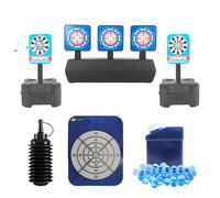 FunBlasters - Pack de accesorios para gel Blasters - Objetivos redondos y fijos para pistola de bolas de agua - depósito de agua y orbes azules - Set de entrenamiento de tiro para rifle de bolas