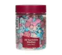 FunCakes 3D Sprinkle Medley Baby Bliss: Decoraciones de Azúcar, Buen Sabor, Adecuadas para Decorar Tartas, Pasteles, Cupcakes y Galletas, Sprinkle Mix - 70g