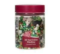 FunCakes 3D Sprinkle Medley Football Fever: Decoraciones de Azúcar, Buen Sabor, Adecuadas para Decorar Tartas, Pasteles, Cupcakes y Galletas, Sprinkle Mix - 70g