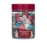 FunCakes 3D Sprinkle Medley Miracle Mermaid: Decoraciones de Azúcar, Buen Sabor, Adecuadas para Decorar Tartas, Pasteles, Cupcakes y Galletas, Sprinkle Mix - 70g
