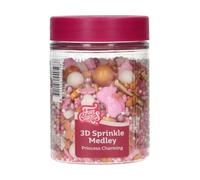 FunCakes 3D Sprinkle Medley Princess Charming: Decoraciones de Azúcar, Buen Sabor, Adecuadas para Decorar Tartas, Pasteles, Cupcakes y Galletas, Sprinkle Mix - 70g