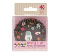 FunCakes 48 Cápsulas para Hornear Cupcakes o Magdalenas de Papel Extra Resistente y Antigrasa del Espacio, 5x3.2cm