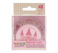 FunCakes 48 Cápsulas para Hornear Cupcakes o Magdalenas de Papel Extra Resistente y Antigrasa, Princesa, 5x3.2cm