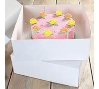 FunCakes Blanco-Caja para Tartas, 5 cm, 2 Unidades, 32 x 32 x 11, 5 cm