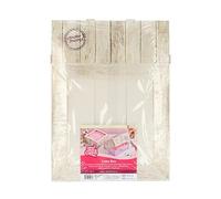 FunCakes Caja para tartas - Pure: Diseño de madera, Con ventana, Apta para tartas decoradas, 32x32 cm, 2 cajas
