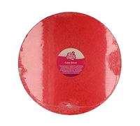 FunCakes Cake Drum Base Redonda Ø35,5 cm - Rojo: Tambor para tartas redondo, Base para presentar tartas, Alta calidad, Aspecto lujoso, 1 pieza.