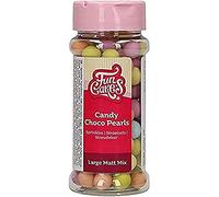 FunCakes Candy Perlas de Choco Grande Mate Mix: Cake Sprinkles, gran sabor a chocolate, perfecto para la decoración de tartas, choco perlas comestibles. 70 g.