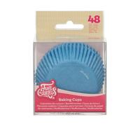 FunCakes Cápsulas para hornear Azul Real: Perfectos para cualquier tipo de cupcakes, Pastelitos y más, Decoración de tartas, pk/48