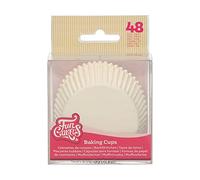 FunCakes Cápsulas para hornear Blanco: Perfectos para cualquier tipo de magdalenas, Cupcakes y más, Decoración de tartas pk/48