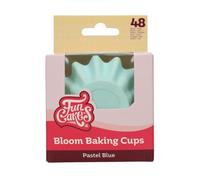 FunCakes Cápsulas para Hornear Bloom Azul Pastel paquete de 48, Cápsulas para Cupcakes, Magdalenas, Muffins, Moldes Individuales, 8 cm, 48 Piezas