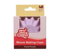 FunCakes Cápsulas para Hornear Bloom Violeta Pastel paquete de 48, Cápsulas para Cupcakes, Magdalenas, Muffins, Moldes Individuales, 8 cm, 48 Piezas