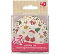 FunCakes Cápsulas para hornear de Navidad: Perfectos para cupcakes de Navidad, Cupcakes y más, Decoración de tartas pk/48