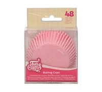 FunCakes Cápsulas para hornear Rosa Claro: Perfectos para cualquier tipo de cupcakes, Pastelitos y más, Decoración de tartas, pk/48