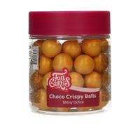 FunCakes Choco Crispy Balls - Shiney Ochre - Decoraciones Comestibles de Chocolate, Perfecto para Decorar Tartas, Magdalenas, Bizcochos y Pasteles - Decoración de Tartas, Pastelería - 60g