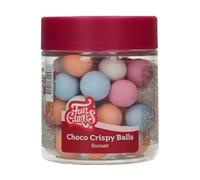FunCakes Choco Crispy Balls - Sunset - Decoraciones Comestibles de Chocolate, Perfecto para Decorar Tartas, Magdalenas, Bizcochos y Pasteles - Decoración de Tartas, Pastelería - 60g