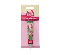 FunCakes Choco Writer Green 25g - Rotulador Comestible de Chocolate, Fácil de Usar para Decorar Tartas, Cupcakes, Galletas y Pasteles - Secado Rápido y Dulce Sabor a Vainilla - 25 g