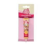 FunCakes Choco Writer Yellow 25g - Rotulador Comestible de Chocolate, Fácil de Usar para Decorar Tartas, Cupcakes, Galletas y Pasteles - Secado Rápido y Dulce Sabor a Vainilla - 25 g