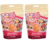 FunCakes Deco Melts Naranja - AZO Free 250 g (Paquete de 2)