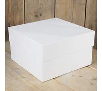 FunCakes FC0905 Caja para Tartas (33 x 33 x 15 cm, 25 Unidades), Color Blanco, Papel