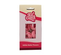 FunCakes Flores de Papel Comestibles Rosa - 6 Piezas - Decoraciones Comestibles para Tartas, Cupcakes, Pasteles y Bollería - Decoración de Tartas, Pastelería