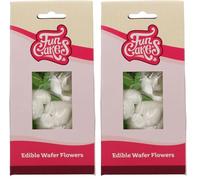 FunCakes Flores de Papel Comestibles Tulipán y Hojas - 12 Piezas - Decoraciones Comestibles para Tartas, Cupcakes, Pasteles y Bollería - Decoración de Tartas, Pastelería (Paquete de 2)
