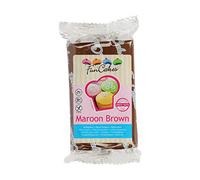 FunCakes Fondant para Cubrir Tartas, Cupcakes, Galletas o Modelar color Marrón: Sabor Vainilla, Flexible, Sin Gluten, Halal, Kosher D, Apto Véganos, 250g, Paquete de 4