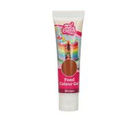 FunCakes Food Colour Gel Marrón: Colorante alimenticio altamente concentrado para masa. masa. Fácil de dosificar gracias al cómodo tubo. Goteo único para crear colores vibrantes. Halal. 30 g.