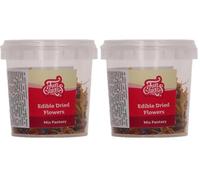 FunCakes Mezcla de Flores Secas Comestibles Fantasy: Listo para usar en la decoración de tartas, perfecto para tartas de cumpleaños y bodas, cupcakes y mucho más, 5g (Paquete de 2)