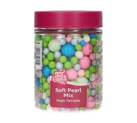 FunCakes Mix de Perlas Blandas Magic Fairytale - Decoraciones para Tartas, Gran Sabor, Perlas de Azúcar Comestibles Suaves, Soft Pearls - 80 g