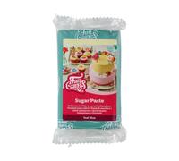 FunCakes Pasta de Azúcar Teal Blue, fácil de usar, suave, flexible, blanda y flexible, perfecta para la decoración de pasteles, Halal, Kosher y sin gluten, 250 g Paquete de 1
