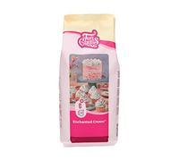 FunCakes Preparado Crema Blanca Encantada, Muy Ligera y Esponjosa, Perfecta para Rellenar y Cubrir Pasteles o Como Cobertura para Cupcakes, Halal. 900 g