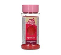 FunCakes Sanding Sugar Red, Rojo: Sabor Excelente, Perfecto para Decorar Tartas, Cakepops, Caramelos, Galletas, Magdalenas, Cupcakes - 80 g