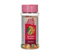 FunCakes Sprinkle Medley Alphabet : Decoraciones para Tartas, Gran Sabor, Adecuadas para Decorar Pasteles, Mezcla de Sprinkles - 65 g