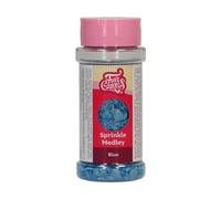 FunCakes Sprinkle Medley Blue, Azul: Decoraciones de Azúcar, Buen Sabor, Perfectas para Decorar Tartas, Pasteles, Cupcakes y Galletas, Sprinkle Mix. 70g