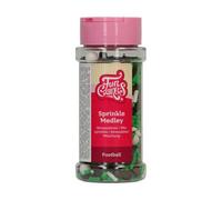 FunCakes Sprinkle Medley Fútbol: Decoraciones para Tartas, Gran Sabor, Adecuadas para Decorar Pasteles, Mezcla de Sprinkles - 65 g