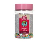 FunCakes Sprinkle Medley Happy: Decoraciones para Tartas, Gran Sabor, Adecuadas para Decorar Pasteles, Mezcla de Sprinkles - 180 g