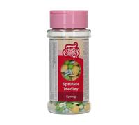 FunCakes Sprinkle Medley Spring: Decoraciones para Tartas, Gran Sabor, Adecuadas para Decorar Pasteles, Mezcla de Sprinkles - 50 g