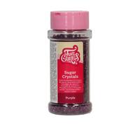 FunCakes Sugar Crystals, Morada: Espolvoreado para Tartas, Gran Sabor, Perfecto para Decorar Tartas, Espolvoreado para Cupcakes. 80 g.