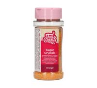 FunCakes Sugar Crystals Naranja,: Espolvoreado para Tartas, Gran Sabor, Perfecto para Decorar Tartas, Espolvoreado para Cupcakes. 80 g.